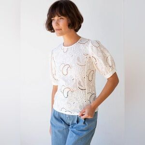 BIRGITTE HERSKIND IDA BLOUSE SIZE 36 WHITE